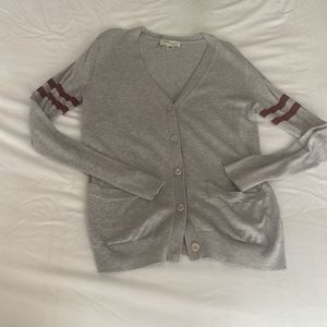 Treasure & Bond - Grey Button Front Sweater - Small